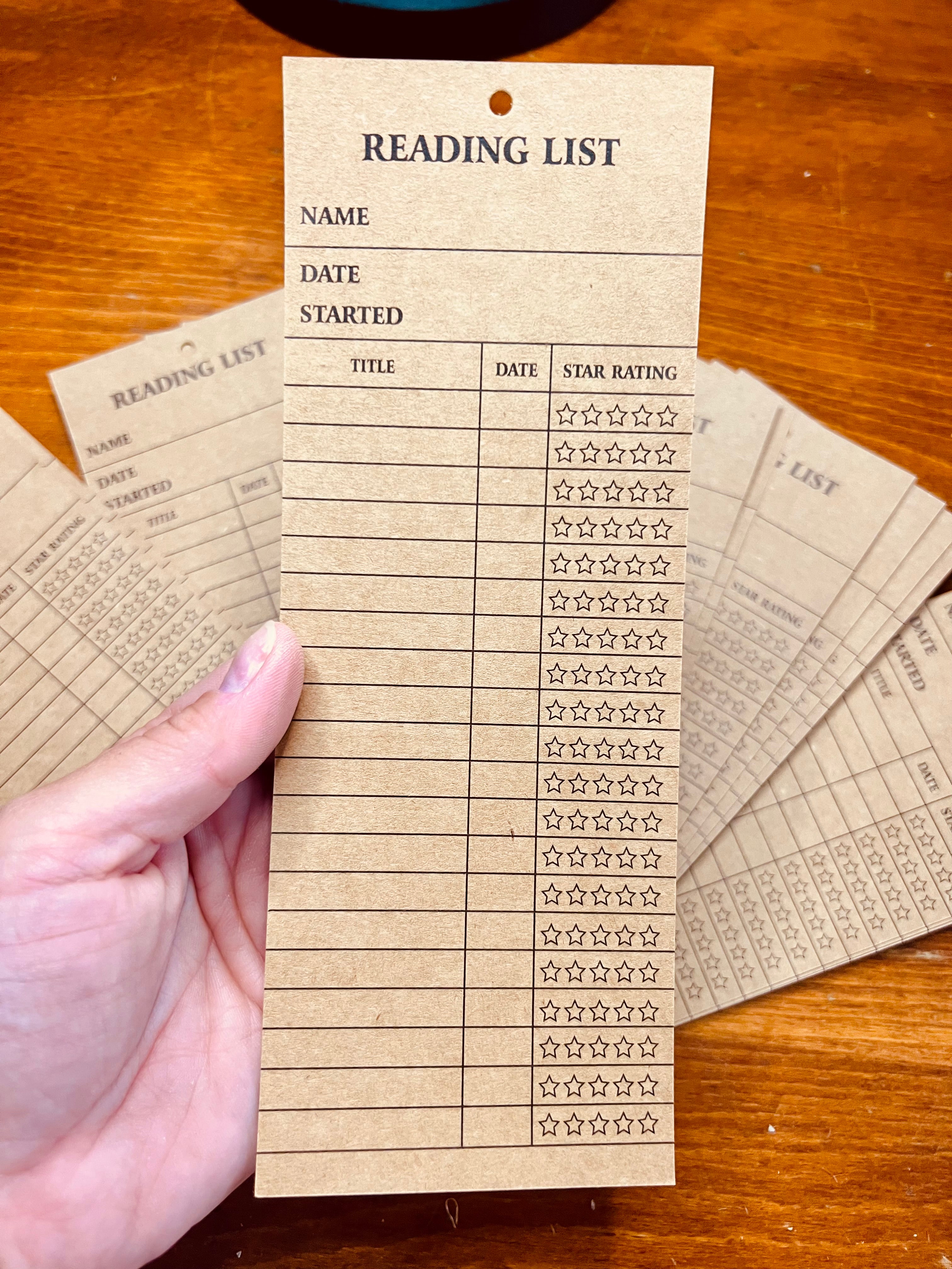 Reading log bookmarks Pack of 25