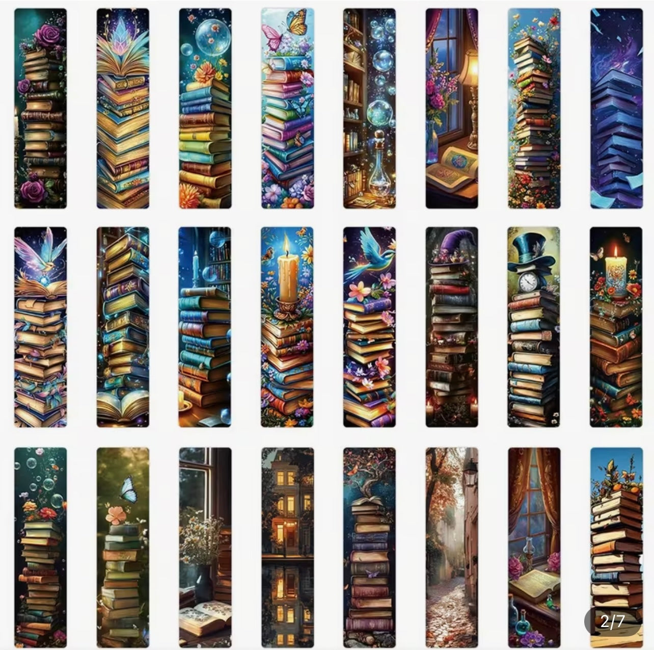 Gothic magical bookmarks Pack of 24