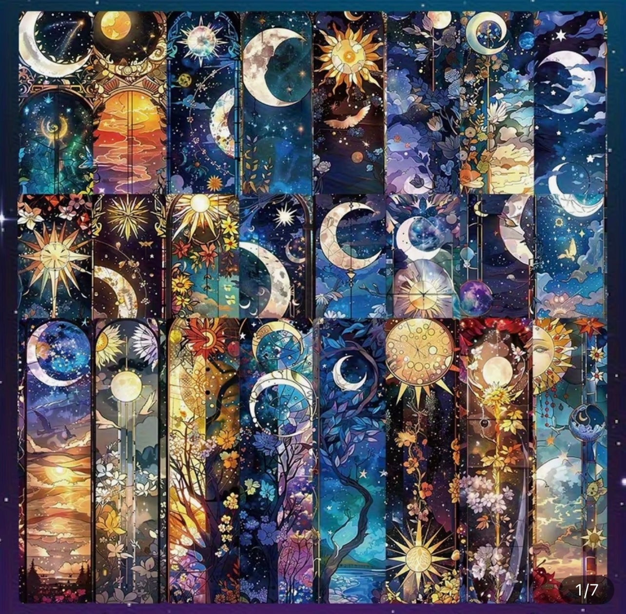 Gothic magical bookmarks Pack of 24