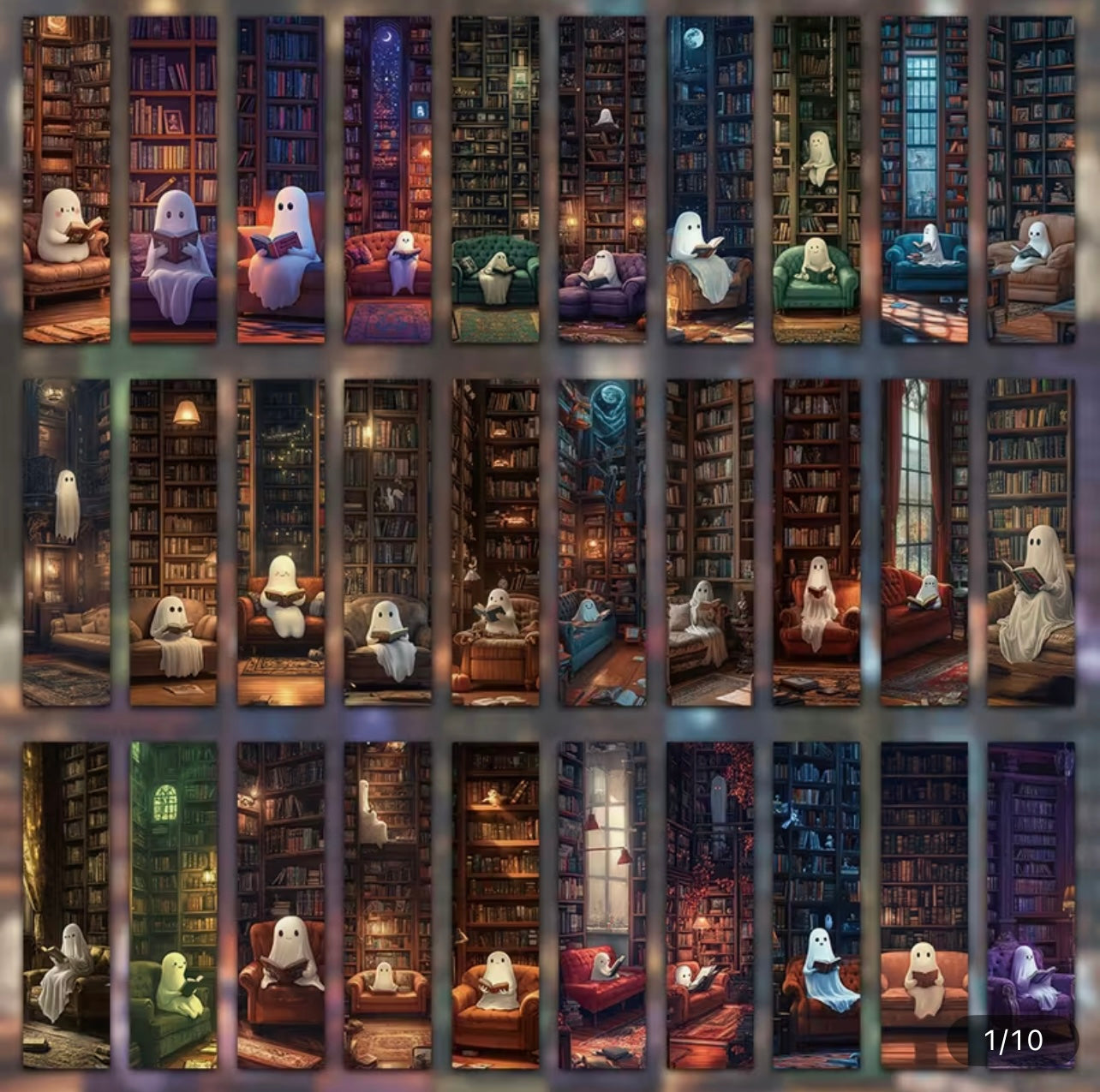 Ghost magical bookmarks Pack of 24