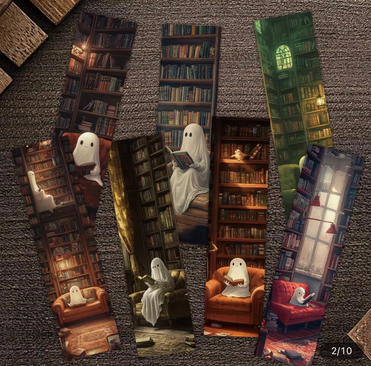 Ghost magical bookmarks Pack of 24