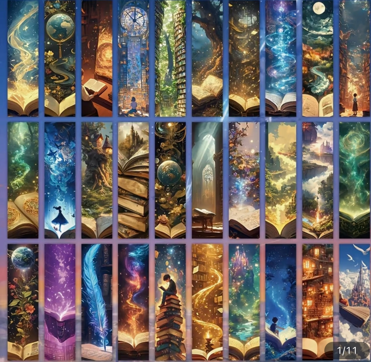 Gothic magical bookmarks Pack of 24